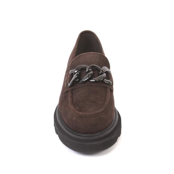 Luca Grossi 882 Brown Suede Leather Platform Loafers Shoes - Picture 7 of 8